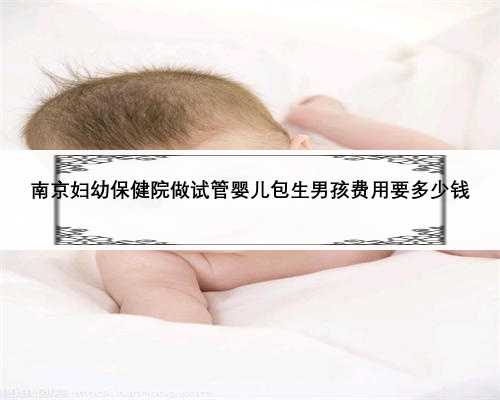 南京妇幼保健院做试管婴儿包生男孩费用要多少钱